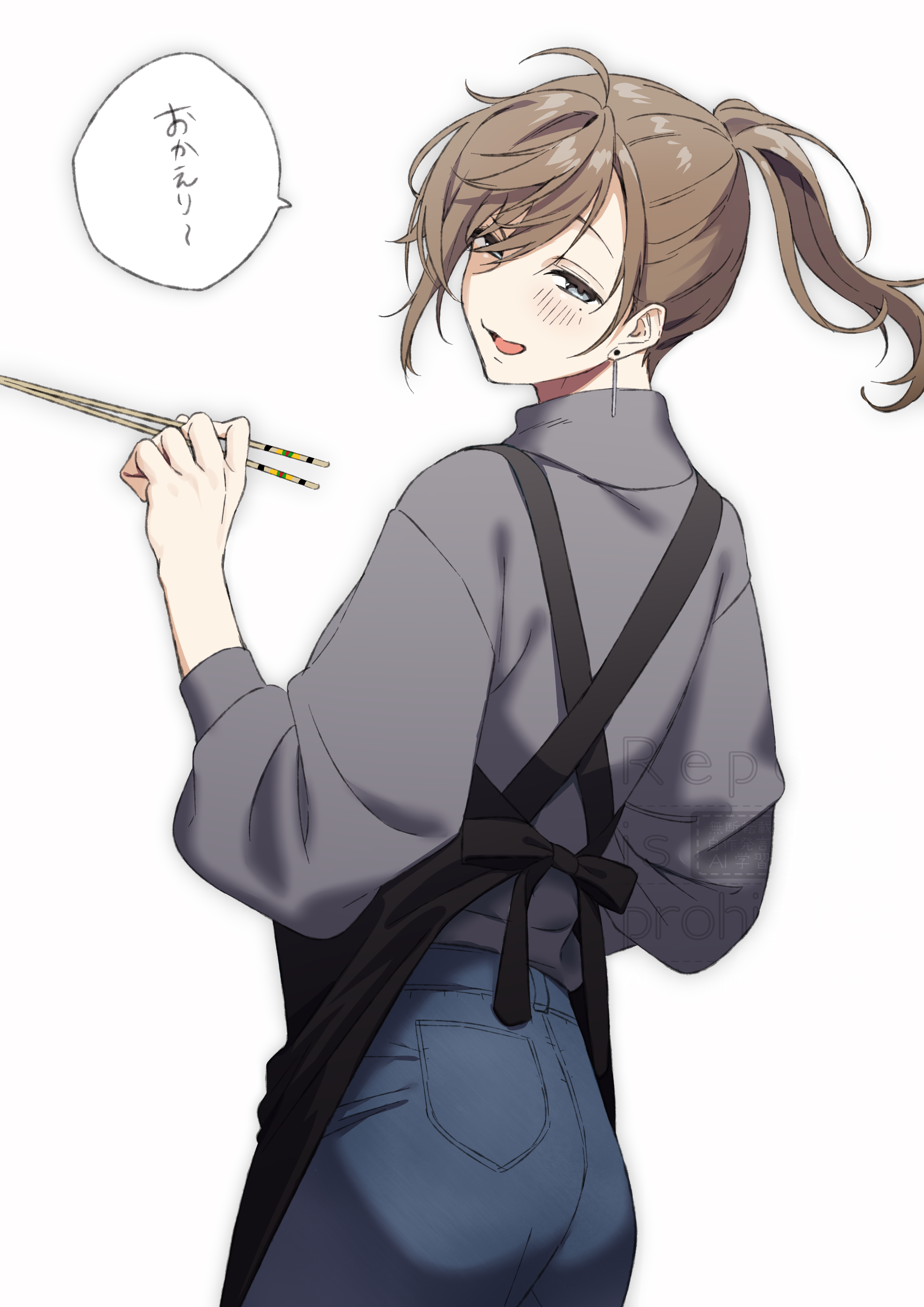 お題箱よりエプロンポニテ叶ママ